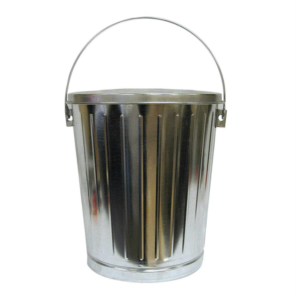 Galvanized Steel Seed Can with Locking Lid Q320571