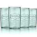 kitchentoolz Pink Colored Drinking Glasses Set of 4 - Yorkshire Tumbler 16 oz Glassware Cups for Ice Cold Drinks, Beverages, Iced Tea - Vintage Kitchen Glass Cup Set - Pink