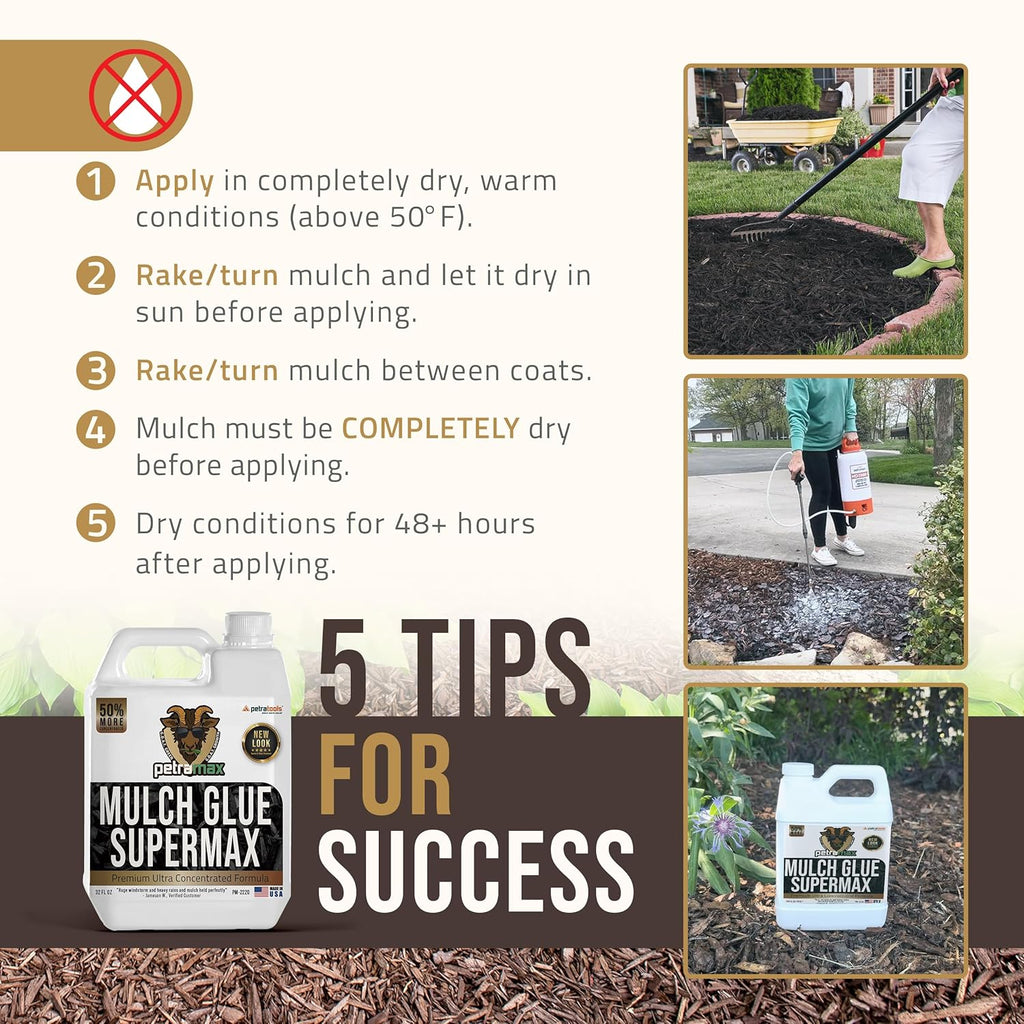 Mulch Glue for Landscape Gravel Stabilizer, 32 Oz C832