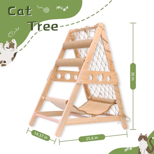Cat Tower for Indoor Cats with Hammock and Scratching Post Y7643