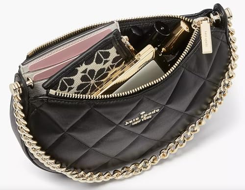 Women's Quilted Leather Zip Top Crossbody Bag C951