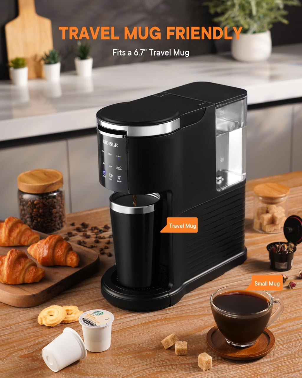 Single Serve Coffee Machine, 3 in 1 Pod Maker for K Cup, Ground Coffee & Tea X14137