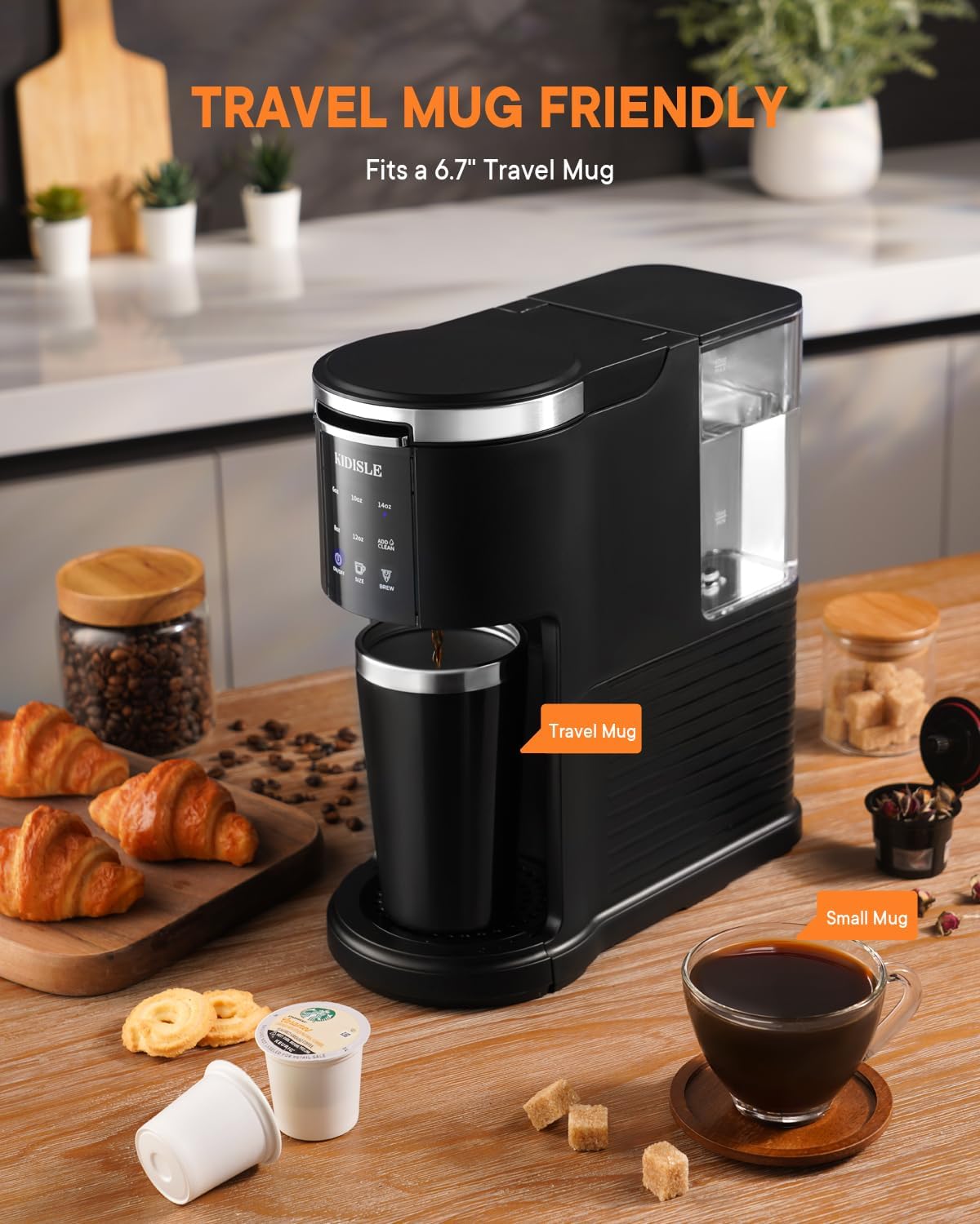 Single Serve Coffee Machine, 3 in 1 Pod Maker for K Cup, Ground Coffee & Tea X14137
