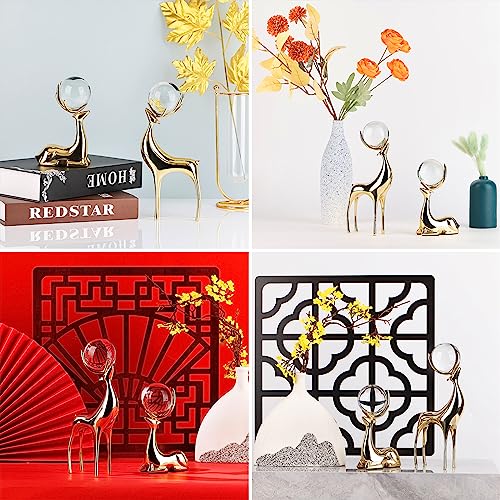 Reindeer Figurine Statues Set of 2 for Home Decor T830
