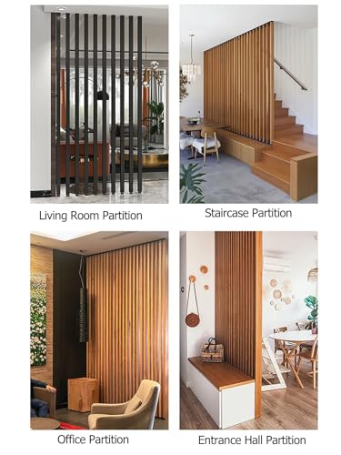 Wall Partition Room Divider Floor to Ceiling Wooden Post P9959