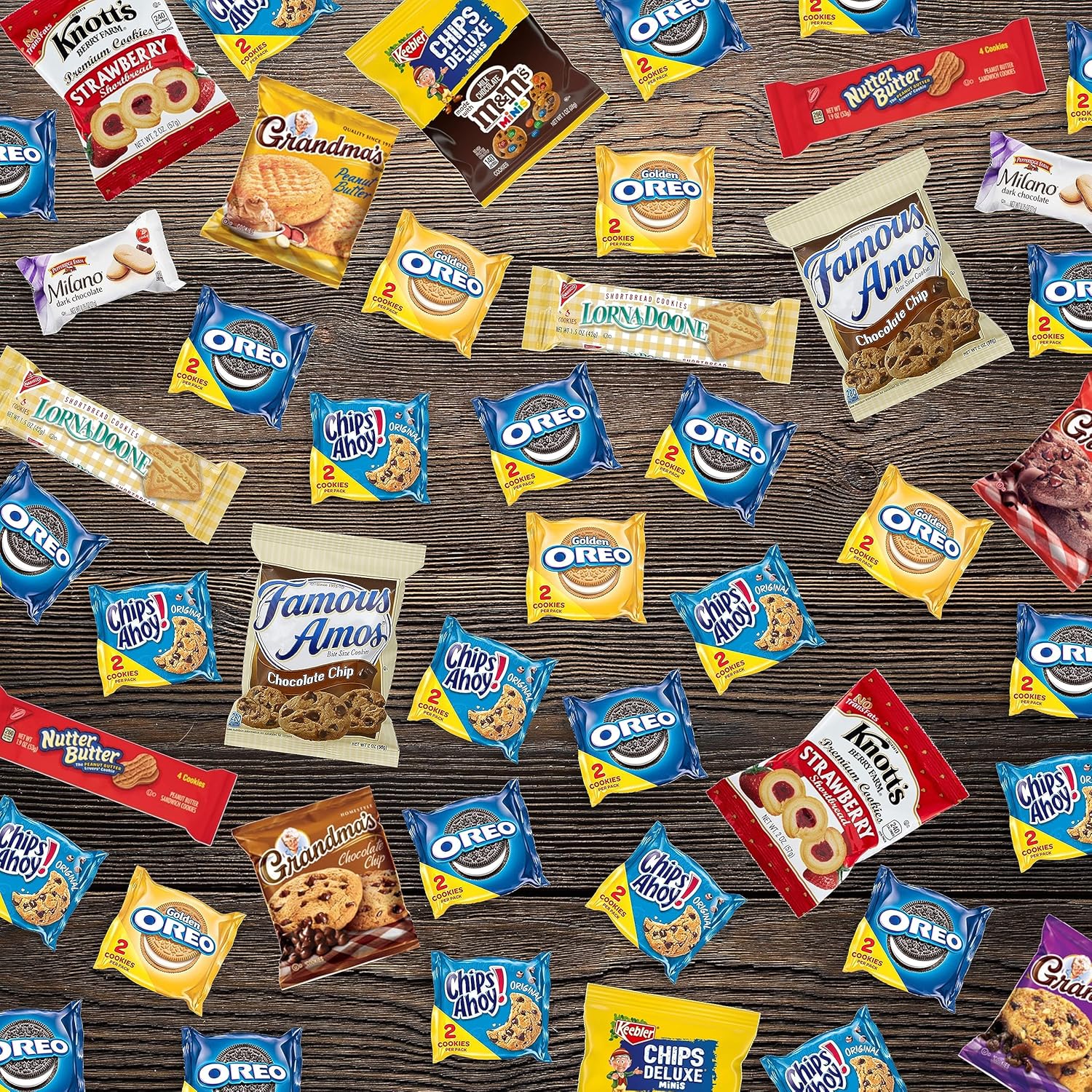Individually Wrapped Bulk Cookie Variety Pack (45 Count) T73642