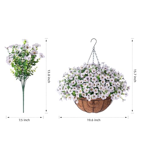 Fake Hanging Plants Flower Basket for Outdoor Porch Decoration O70582