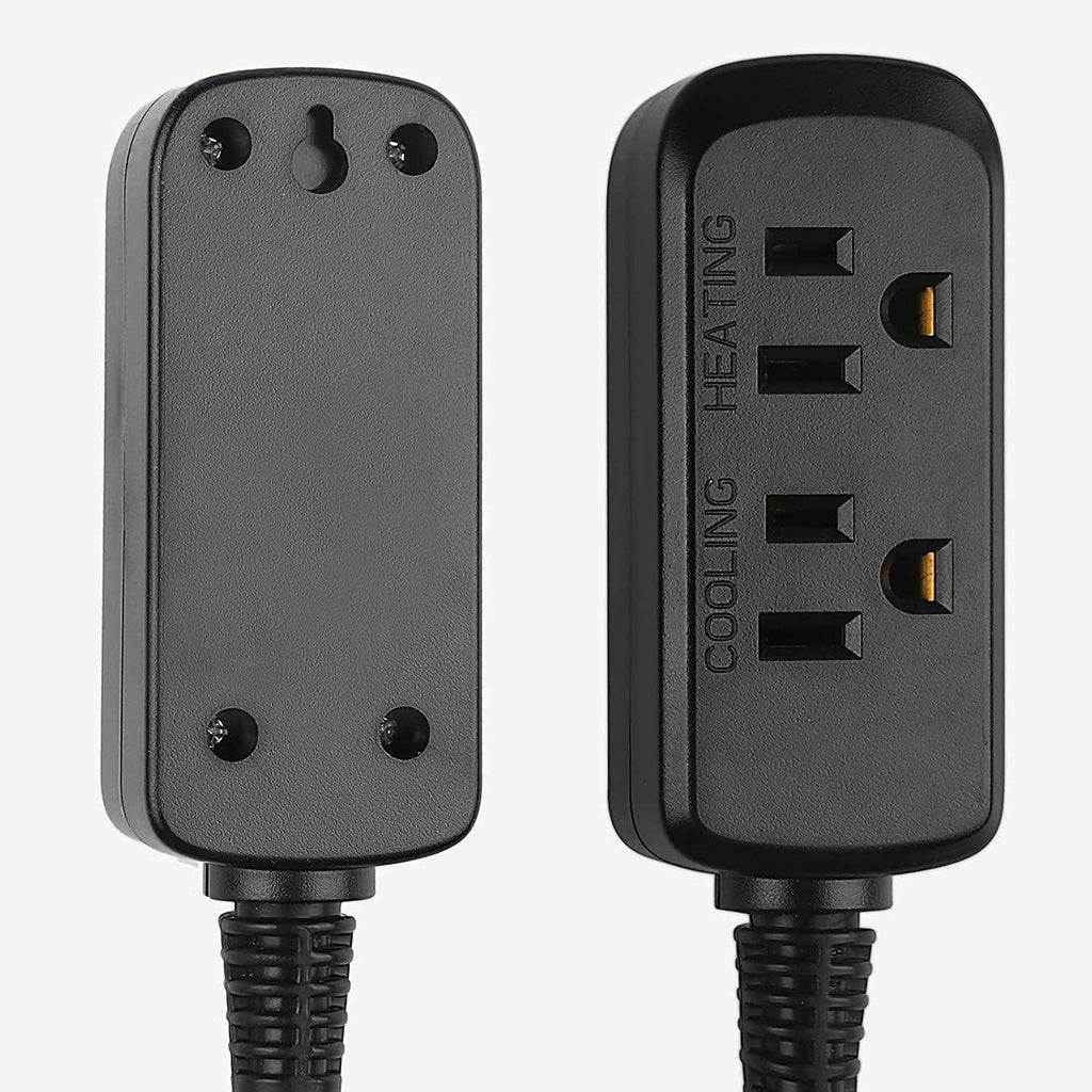 Digital Temperature Controller Heating Cooling 2-Stage Outlet Thermostat for Reptiles Aquarium Homebrew X76320