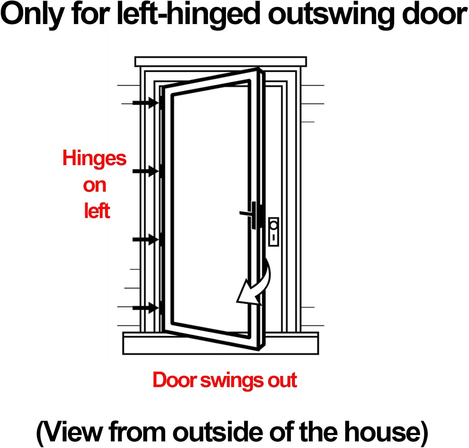 Solid Brass Lever Handle Mortise Lock Set for Screen/Storm Door Replacement, Left-Hinged Outswing, 1 or 1.38 in. Thickness F288848