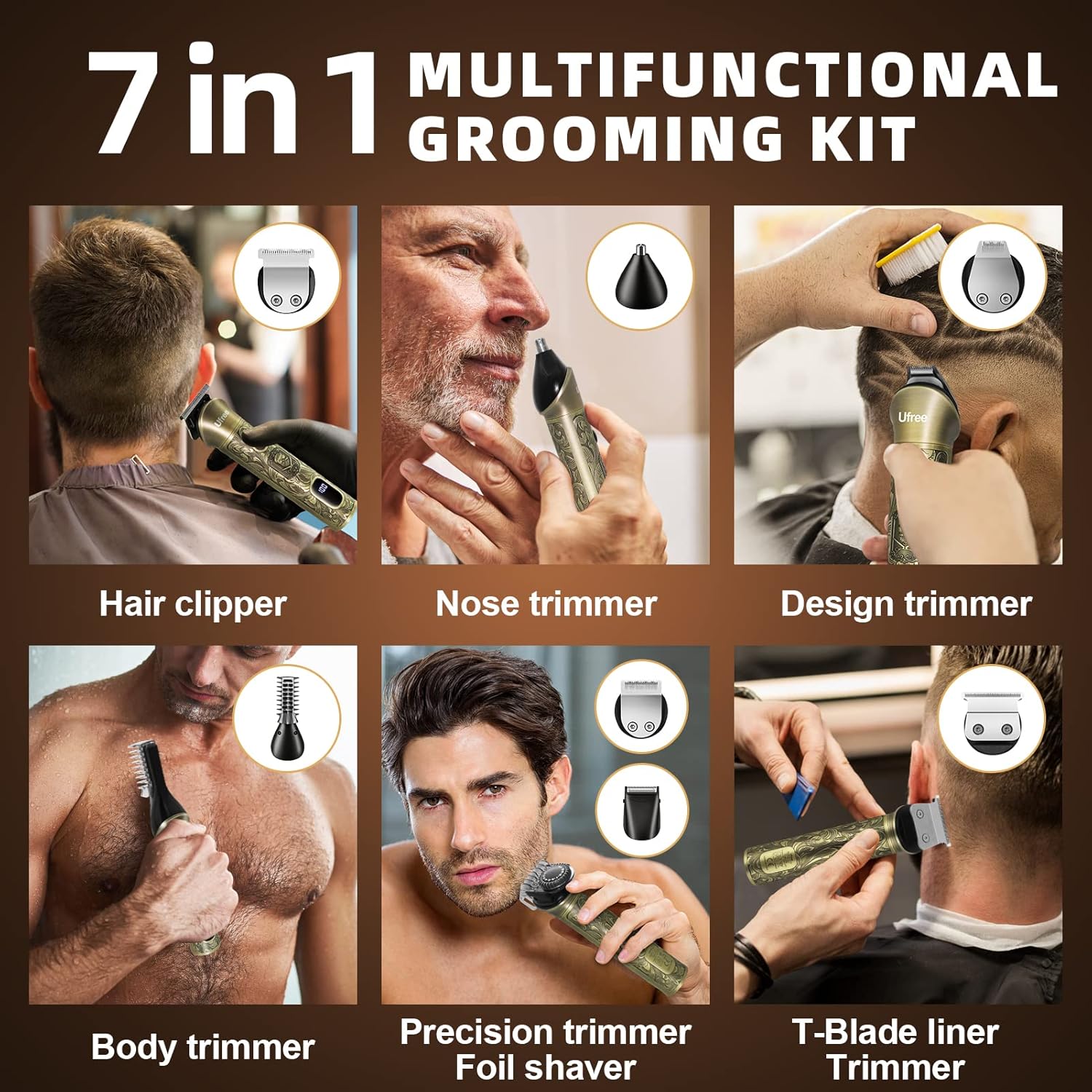 Beard Trimmer for Men with Electric Shaver, Grooming Kit O3665