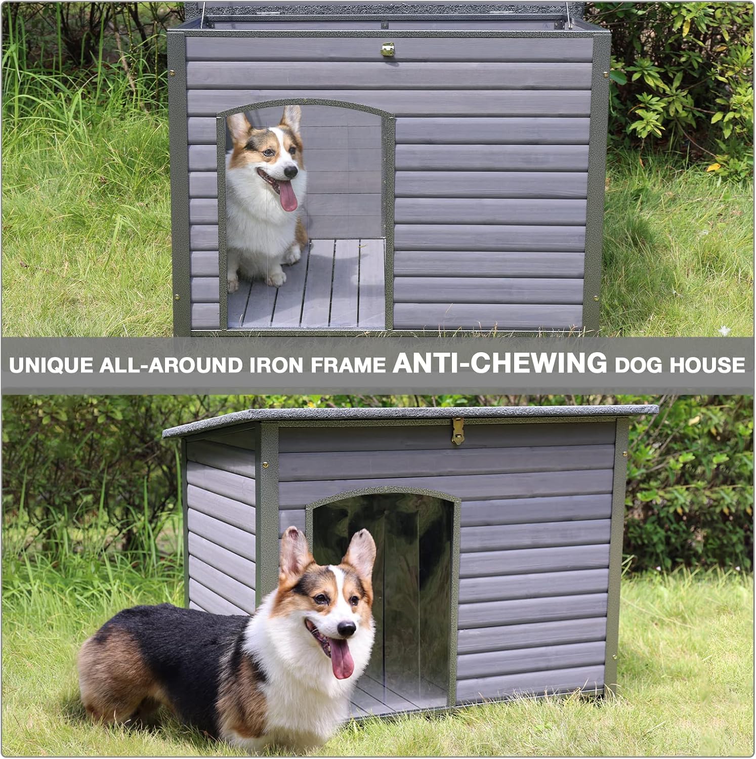 Outdoor Insulated Dog House with Waterproof Roof A60090