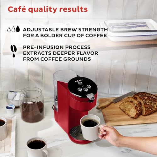 Single Serve Coffee Maker, K-Cup Pod Compatible, 40oz Water Reservoir, Black S251755