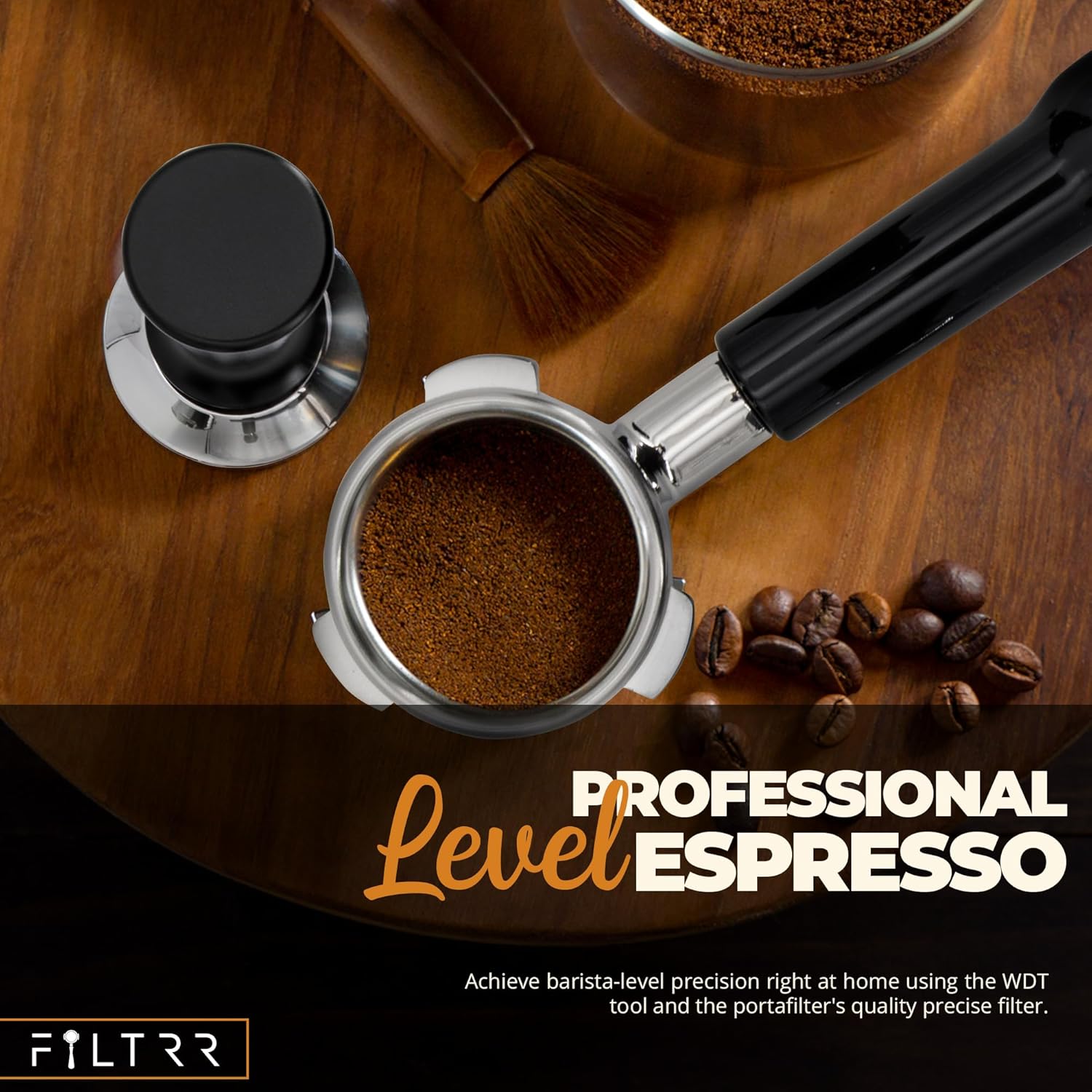 54mm Portafilter Espresso Kit with WDT Tool and Spring Tamper T9798
