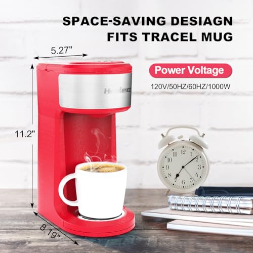 Single Serve Coffee Maker for Capsule and Ground Coffee, Self-Cleaning, 8-14 oz E18184