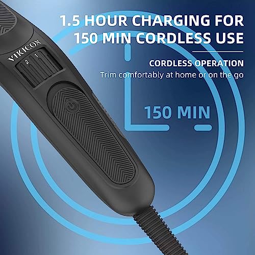 Men's Beard Trimmer with 40 Length Adjustable Precision Dial Cordless Hair Clipper C224