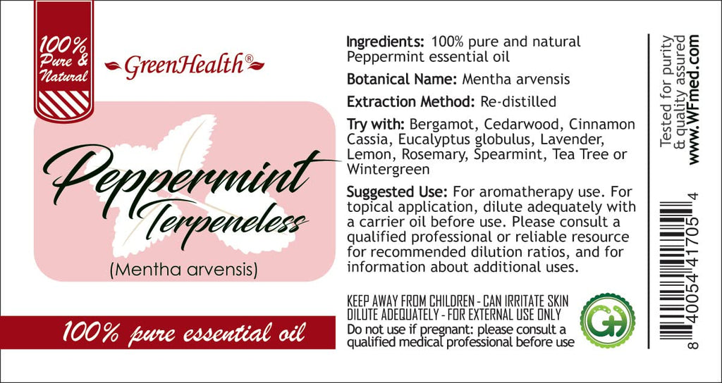Peppermint Essential Oil 32 fl oz, Pure, Aluminum Bottle G2666