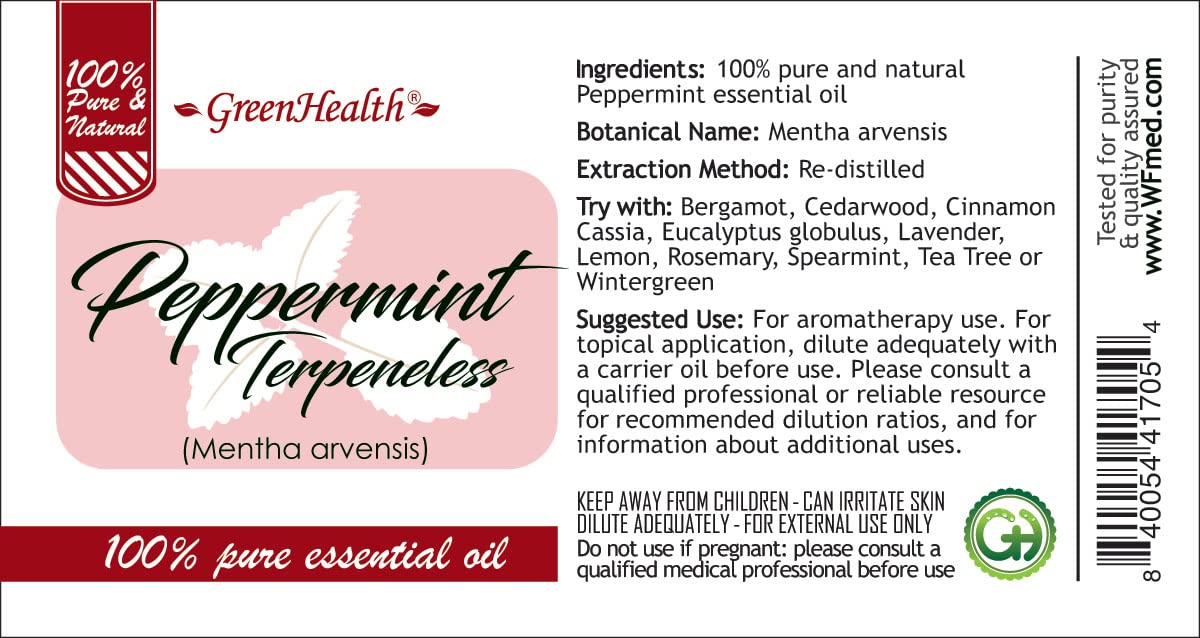 Peppermint Essential Oil 32 fl oz, Pure, Aluminum Bottle G2666