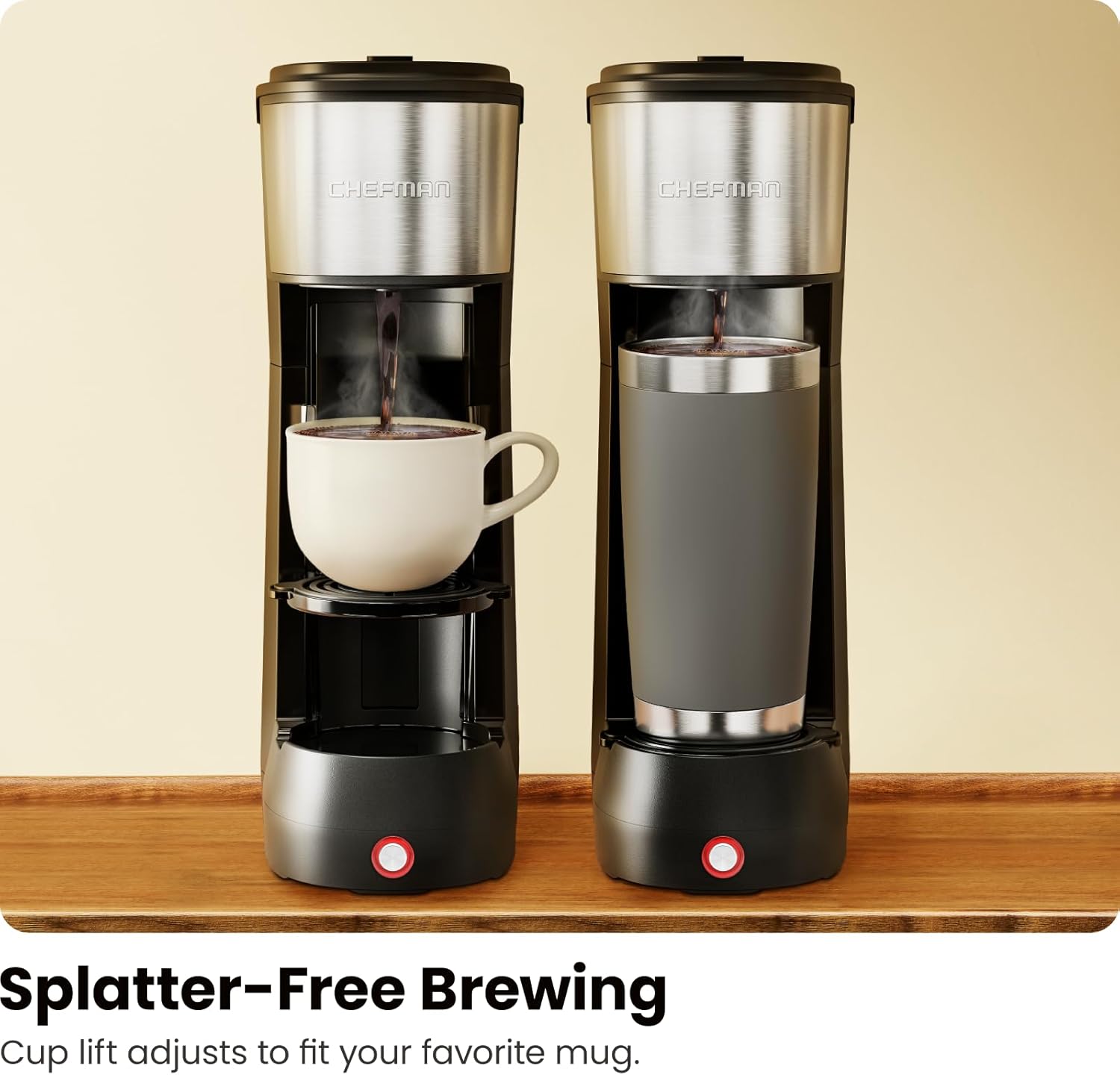 Single Serve Coffee Maker, K Cup Coffee Machine with Ground Coffee Option N88702