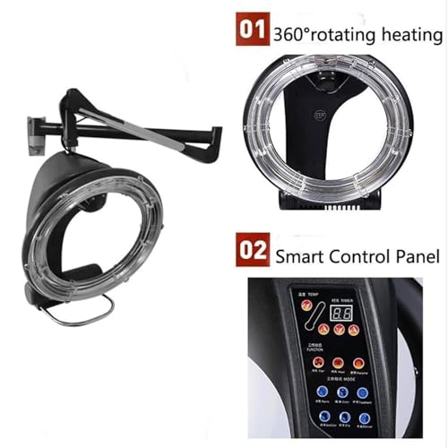 Hairdressing Heating Machine with Infrared Dryer, Wall Mount, Adjustable Timer and Temperature Q8660