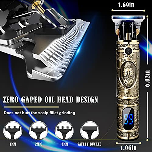 Professional Hair Clippers for Men, Cordless Rechargeable Beard Trimmer Kit E298