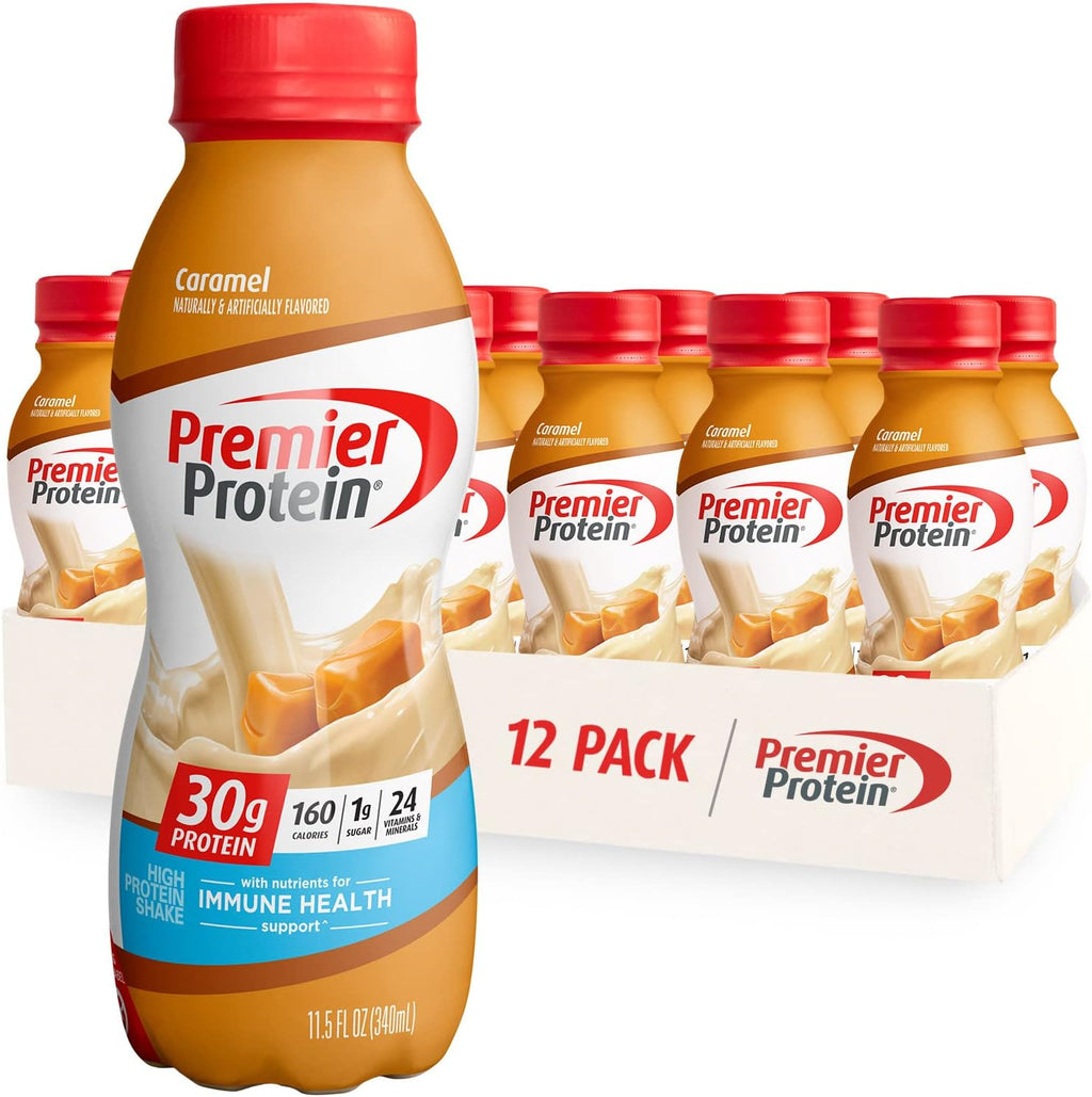 Protein Shake Caramel & Chocolate, 30g Protein, 11.5 oz Bottle (12 Pack) J3905