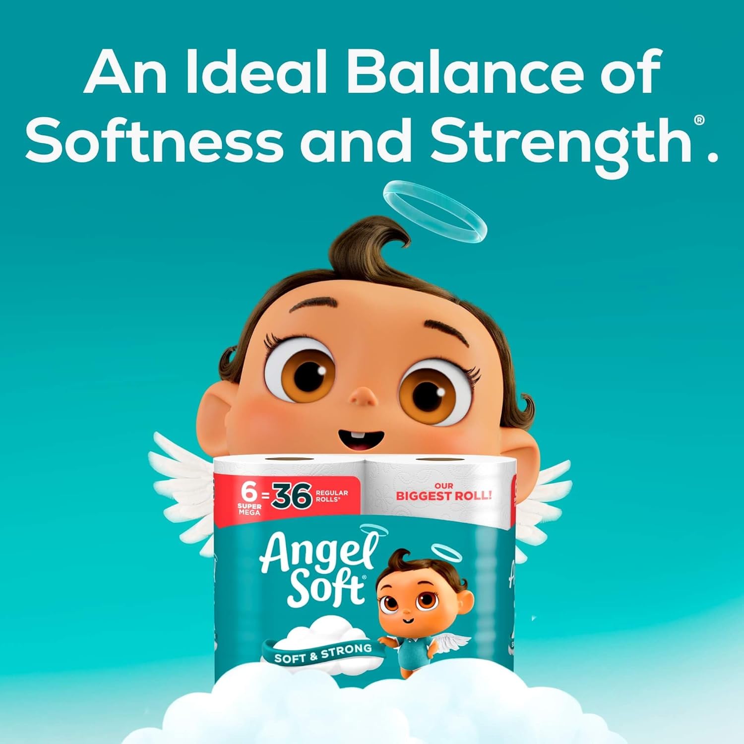 Toilet Paper, 24 Super Mega Rolls, Soft and Strong D69778