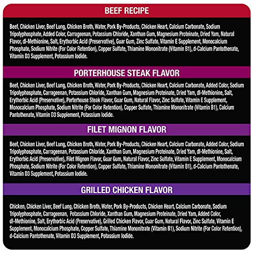 Wet Dog Food Variety Pack, Classic Loaf in Sauce, 40 Count V480