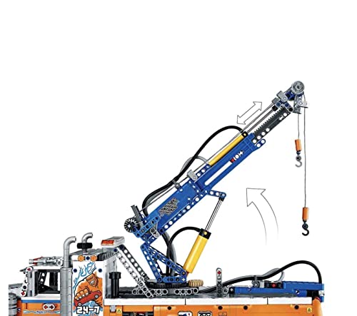 Heavy-Duty Tow Truck with Crane Building Set I966
