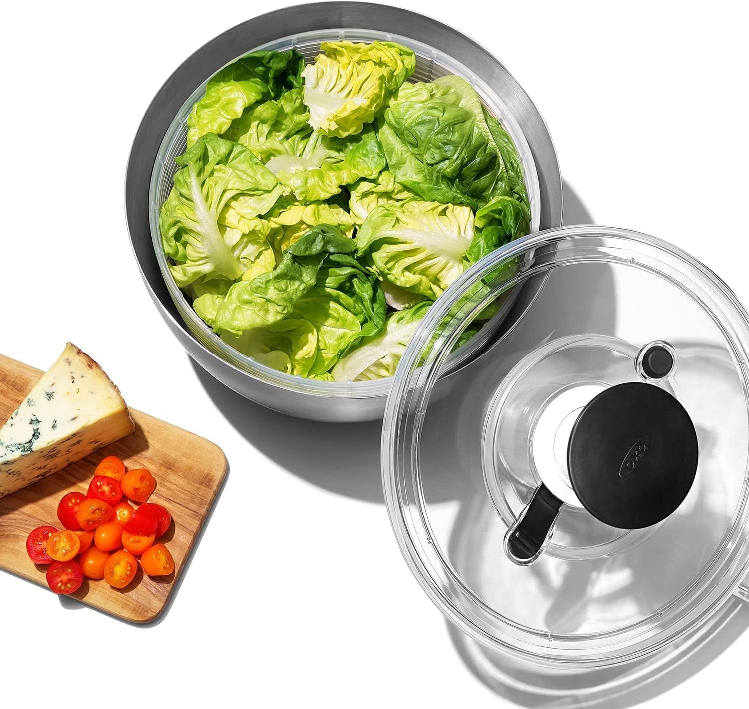 Stainless Steel Salad Spinner, 6.34 Qt. G495055