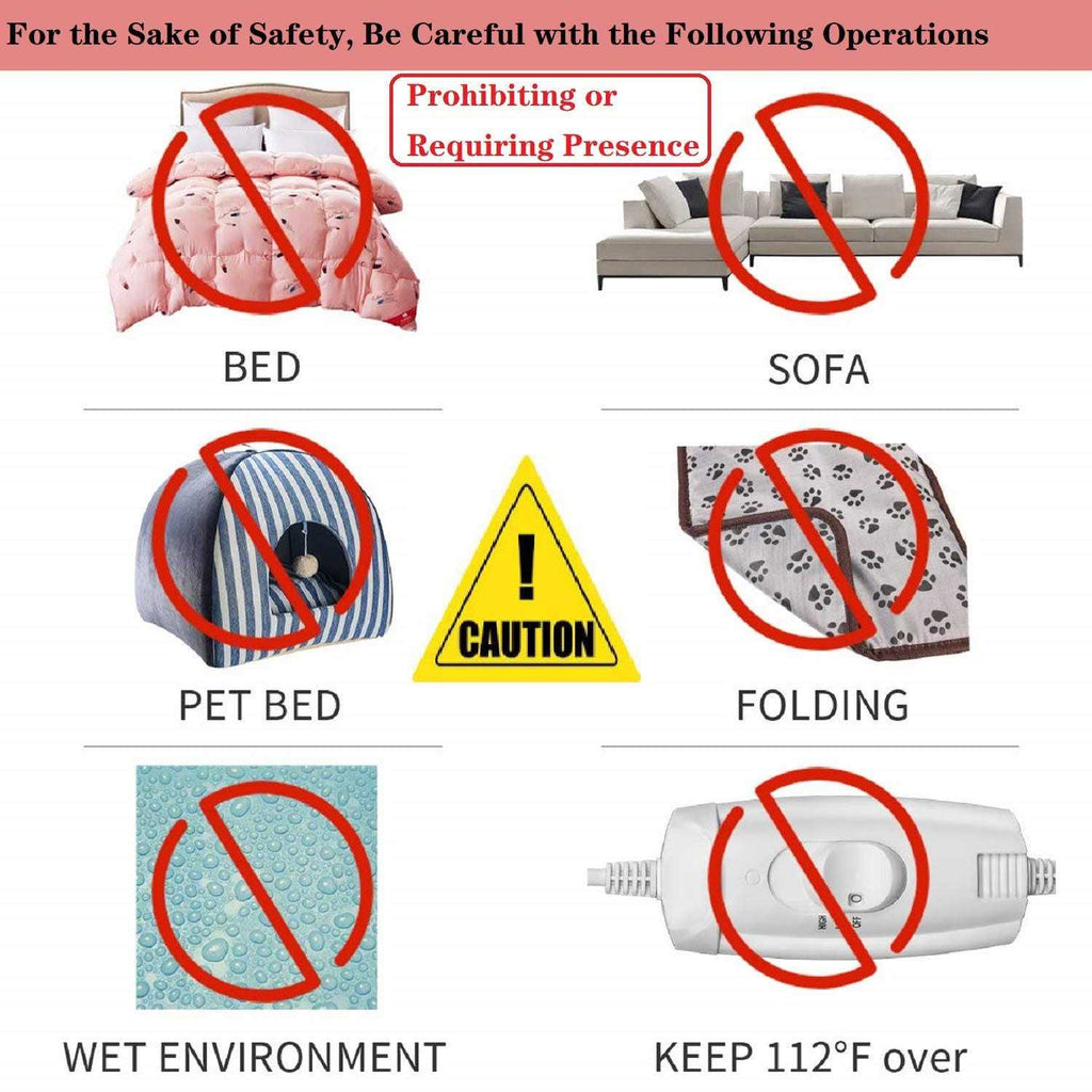Heating Pad for Large Dog Bed Outdoor Electric Mat for Dog House Crate V144