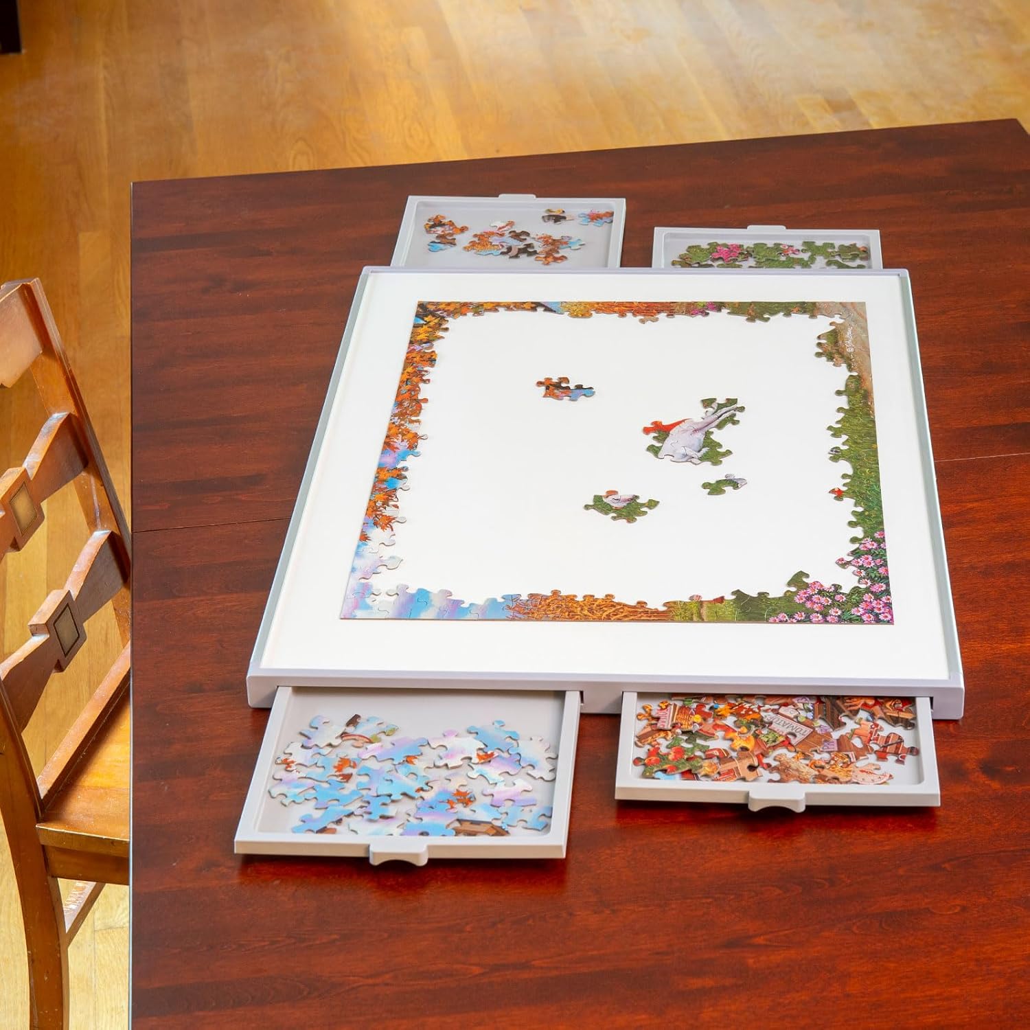 1500 Piece Puzzle Board with Drawers W807