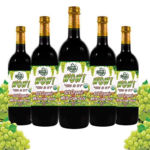 Red Grape Juice, Organic, No Sugar Added, 25.4 oz Glass Bottle (Pack of 2) A25609