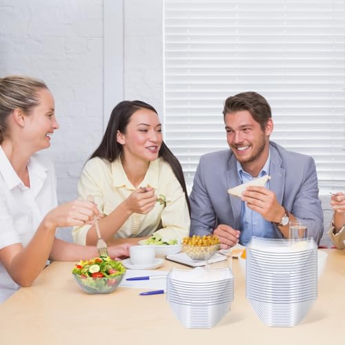 50 Pack Disposable Clear Plastic Serving Bowls 8 oz for Party R95846