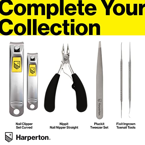 Heavy-Duty Toenail Clippers for Thick or Ingrown Nails, Stainless Steel, Black T108