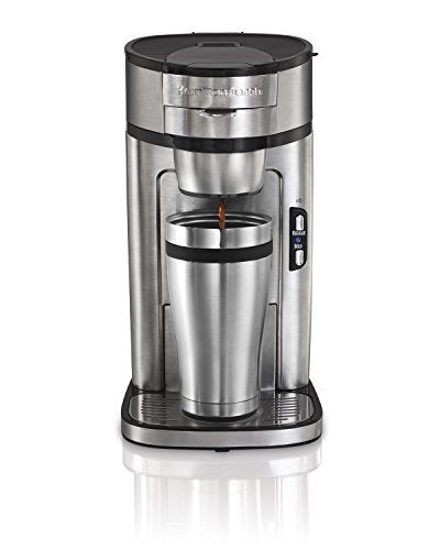 Single Serve Coffee Maker & Fast Grounds Brewer, 8-14oz Cups, Stainless Steel X4163