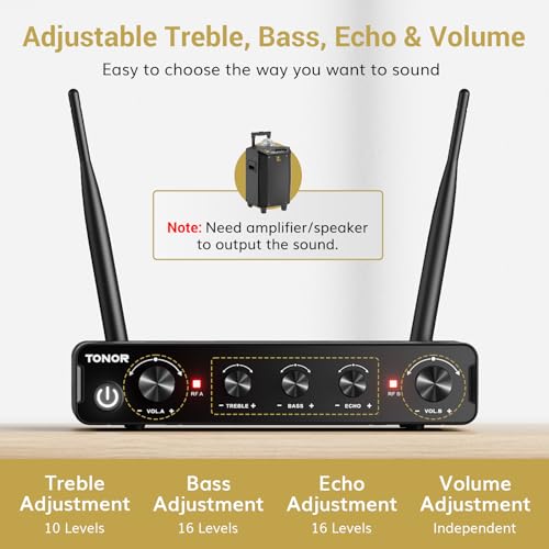Wireless Microphone System with Receiver for Karaoke and Singing K9162