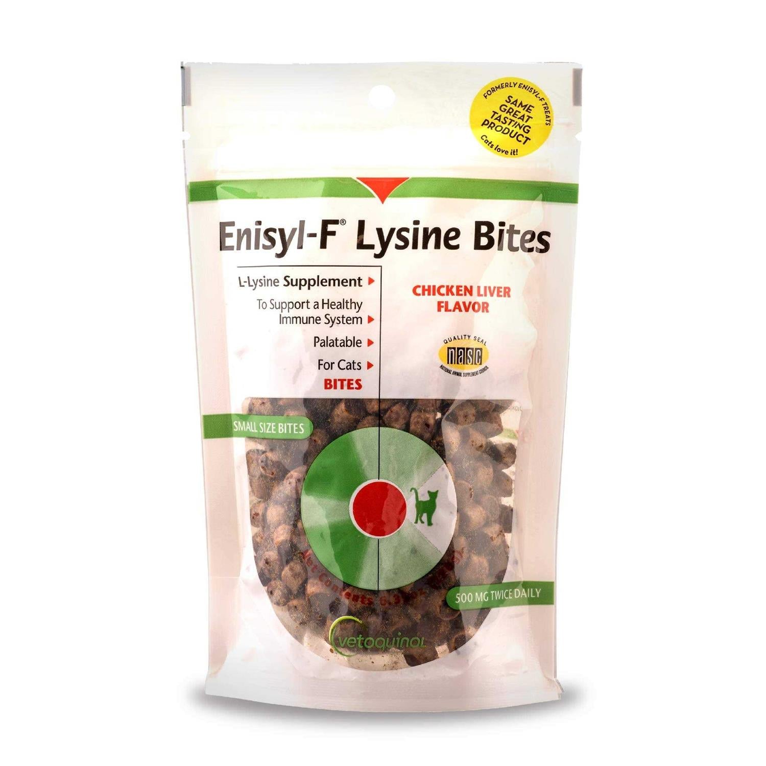 Vetoquinol Enisyl-F Lysine Bites L-Lysine Chews for Cats &amp; Kittens - Pet Supplies online store