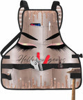 Work Tool Apron Woodworking Apron for Men Women, Gifts for Woodworker, Eyes Beauty Fashion with 16 Tool Pockets, Durable Waxed Canvas Work Apron