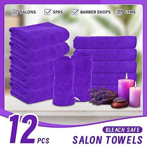 Microfiber Salon Towel, Super Absorbent, Fast Drying, 12 Pack V747