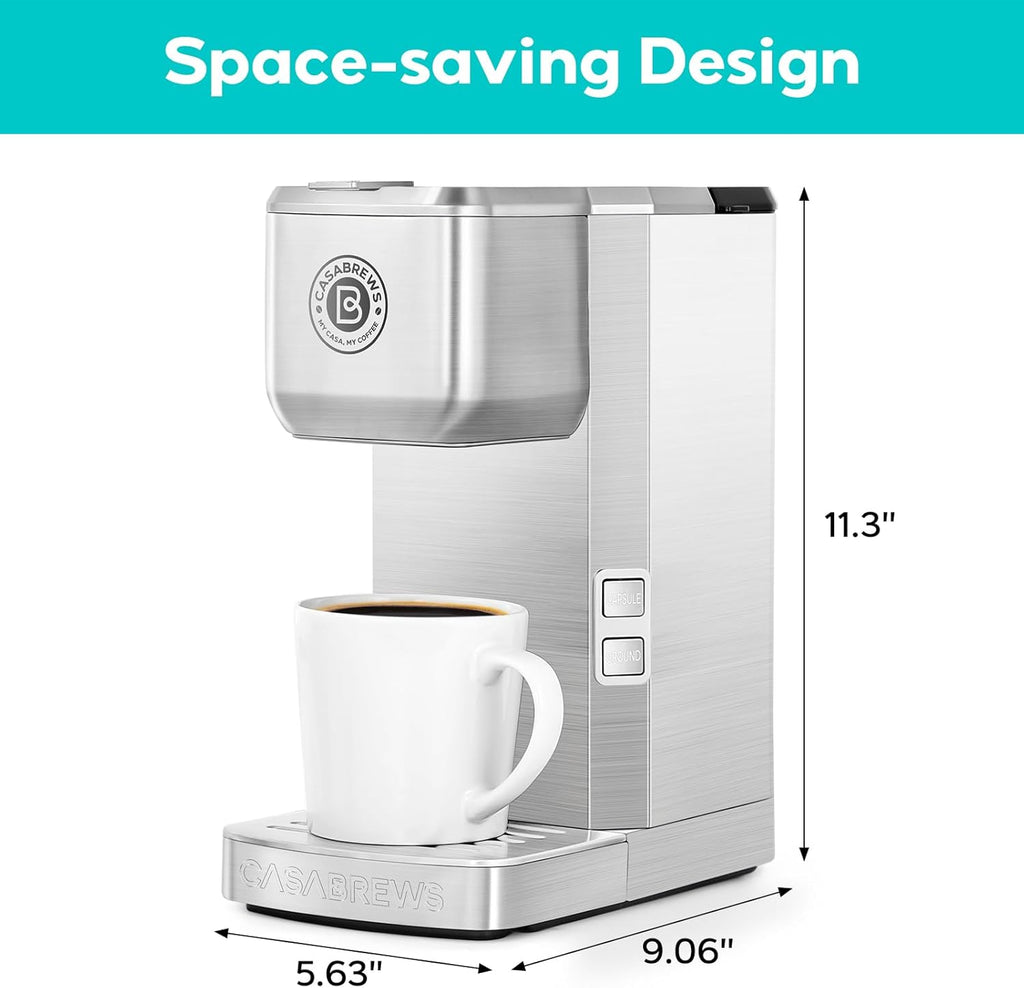 K Cup Coffee Maker, Stainless Steel, Compact Coffee Brewer N572832