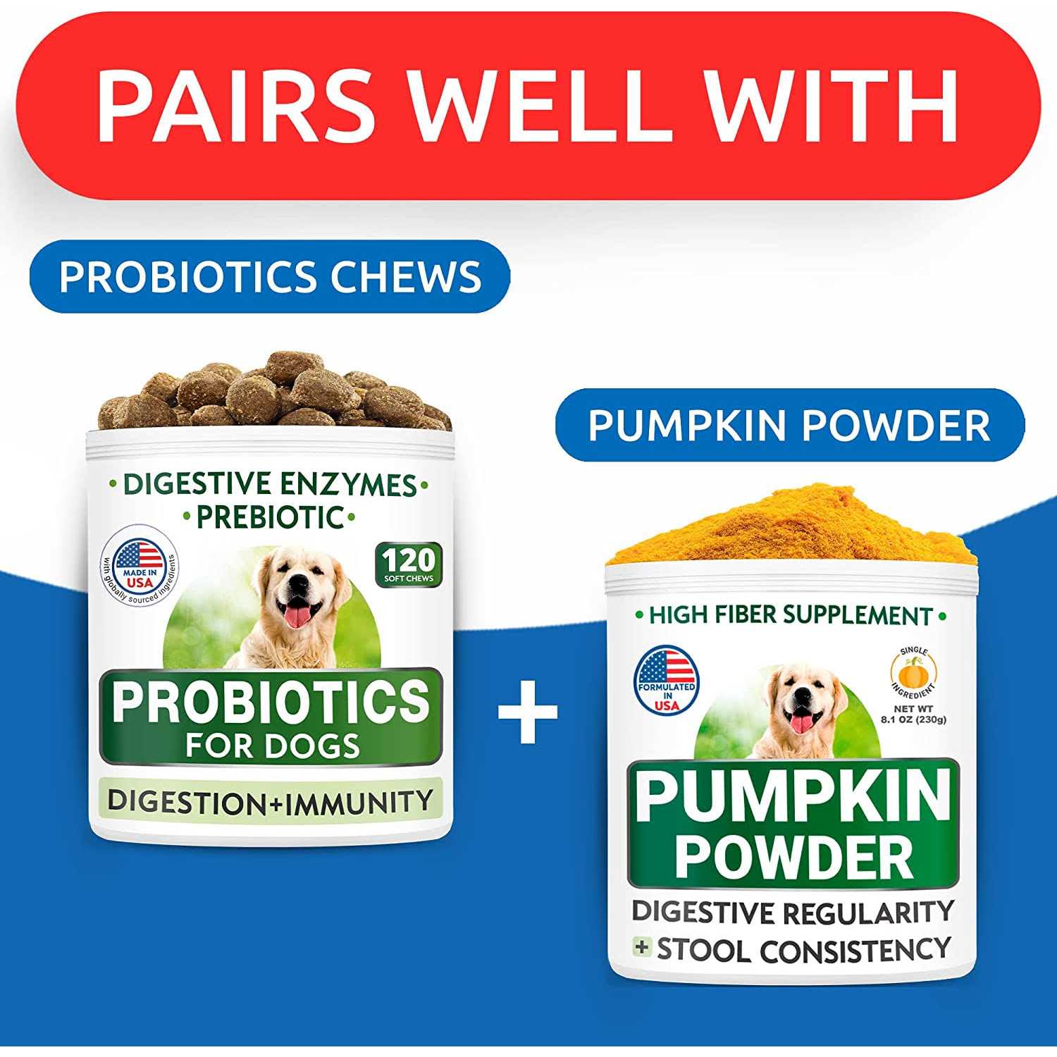 Pumpkin Powder Fiber Supplement for Dogs S921568