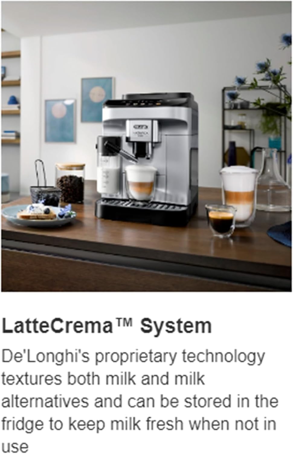 Automatic Espresso & Cappuccino Machine with Latte Crema System Y74792
