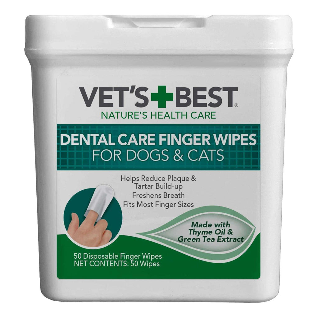 Vet's Best Dental Care Finger Wipes for Dogs &amp; Cats - Pet Supplies online store
