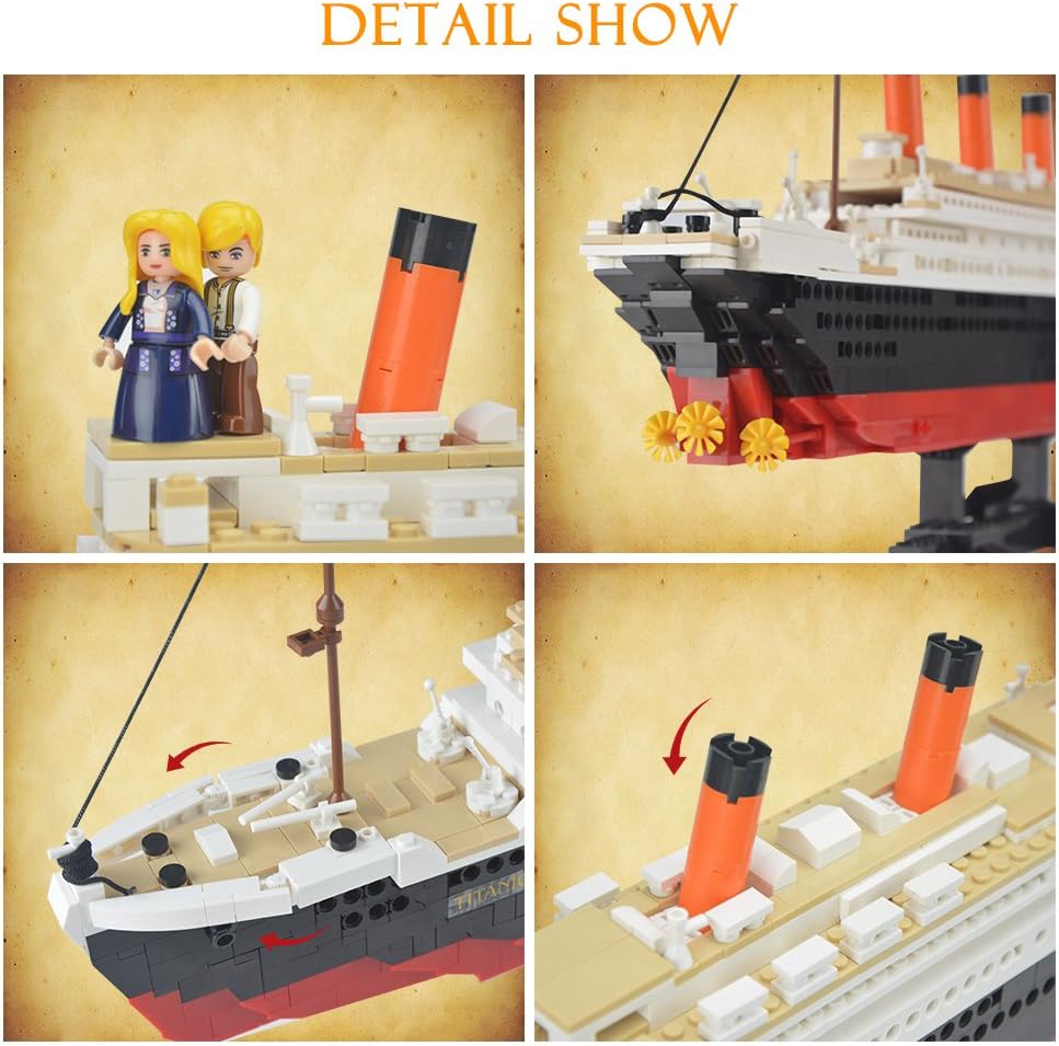 Titanic Building Bricks 1021 Pieces Model Kit W94615