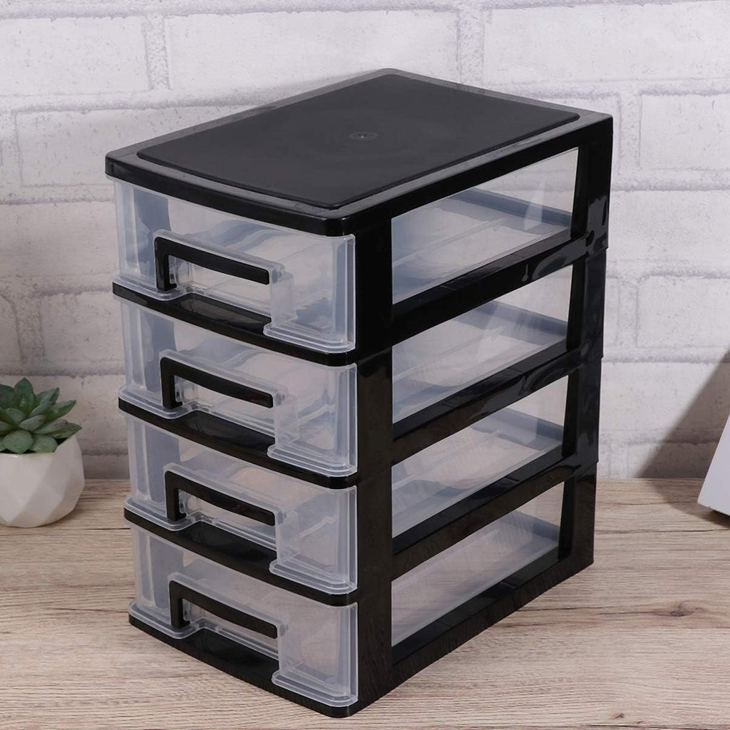 4 Layer Plastic Drawer Cabinet for Office Bedroom Home J414