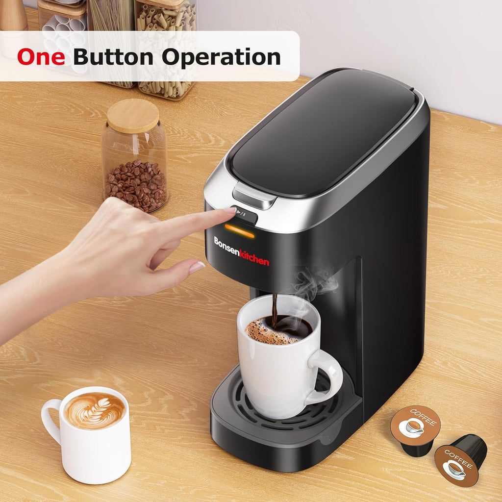 Single Serve Coffee Maker for K Cup Capsule, Fast Brewing, 6 to 12oz I65935