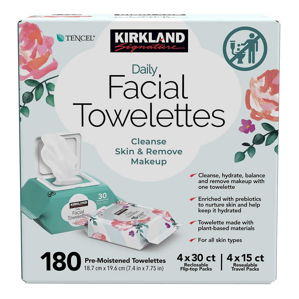 Daily Facial Towelettes, 180 Count K563