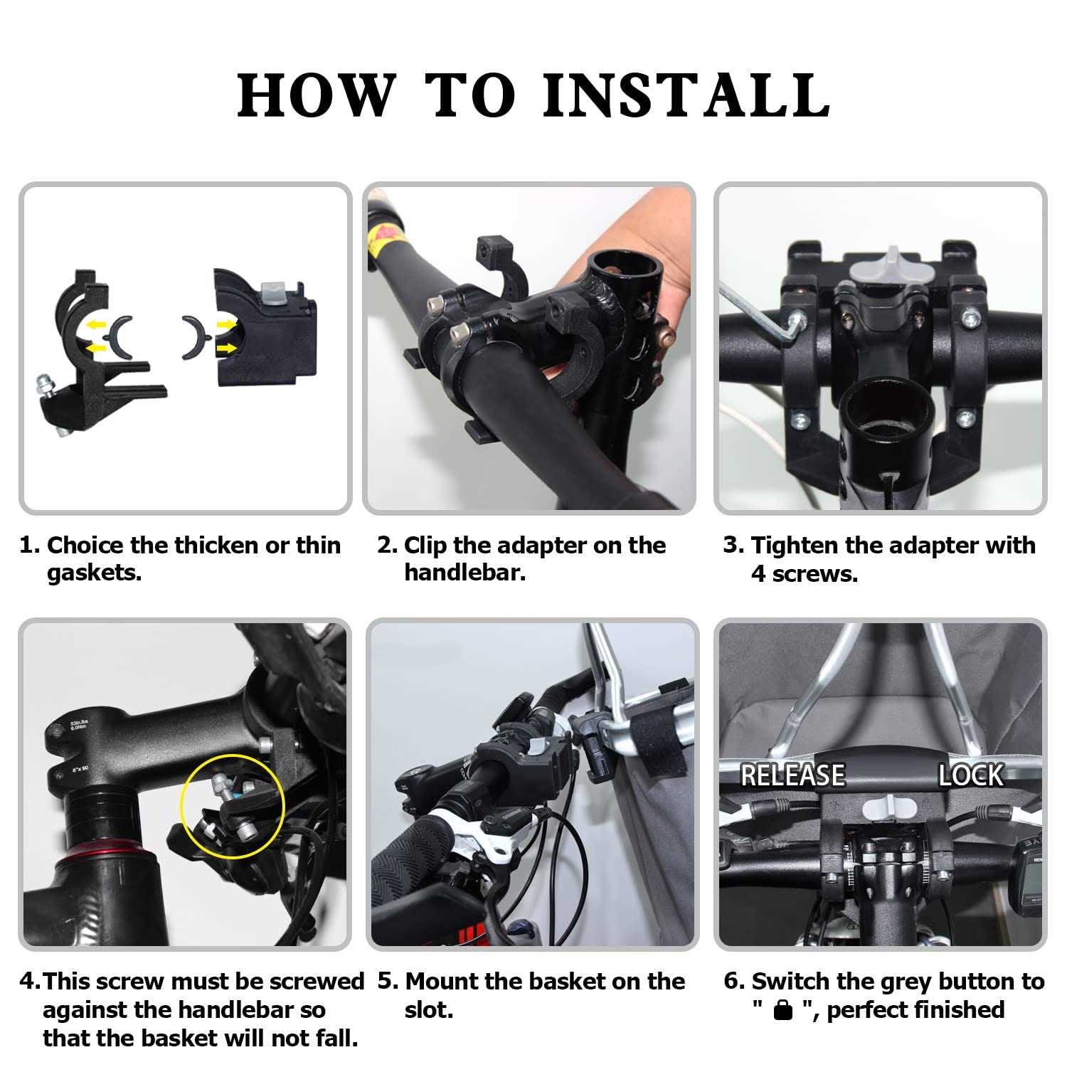Dog Bike Handlebar Basket Front, Folding Detachable Quick Release A526