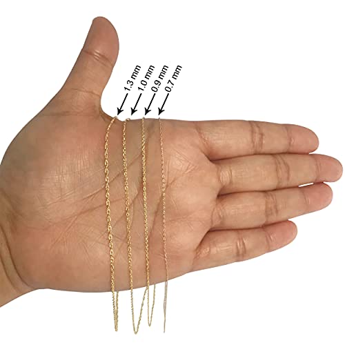 10k Yellow Gold Rope Chain Necklace Y545867