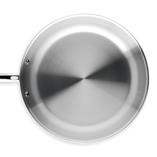 5-Ply Stainless Steel Pan 12 Inch with Ergonomic Handle W105350